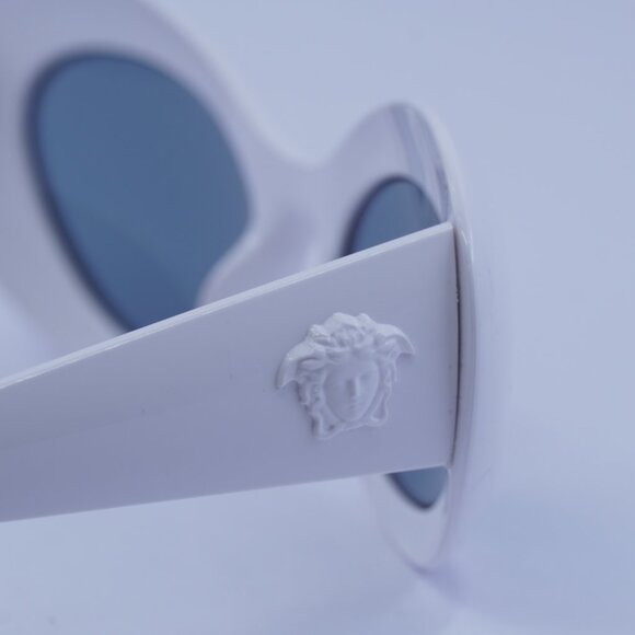 Versace VE4456U 314/1 Sunglasses White Oval Frame, Grey Lenses main image 4